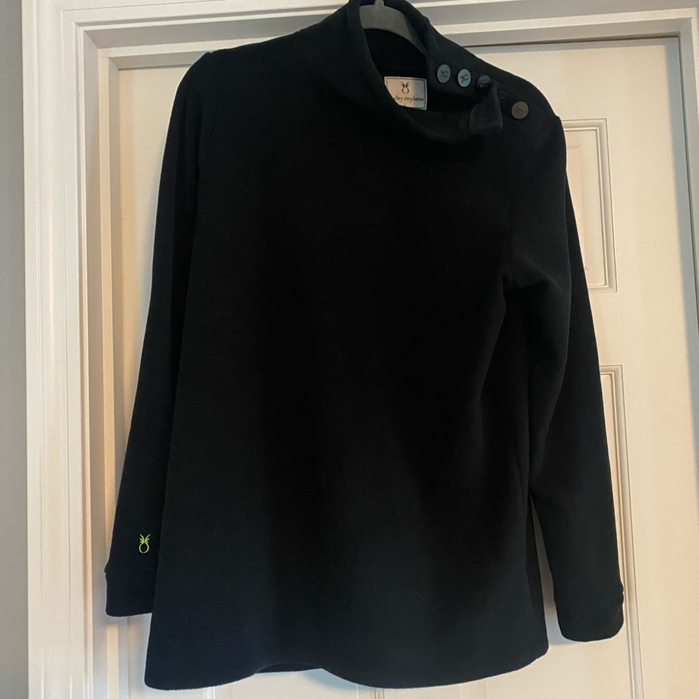 EUC Dudley Stephens Bailiwick Button Turtleneck (black)